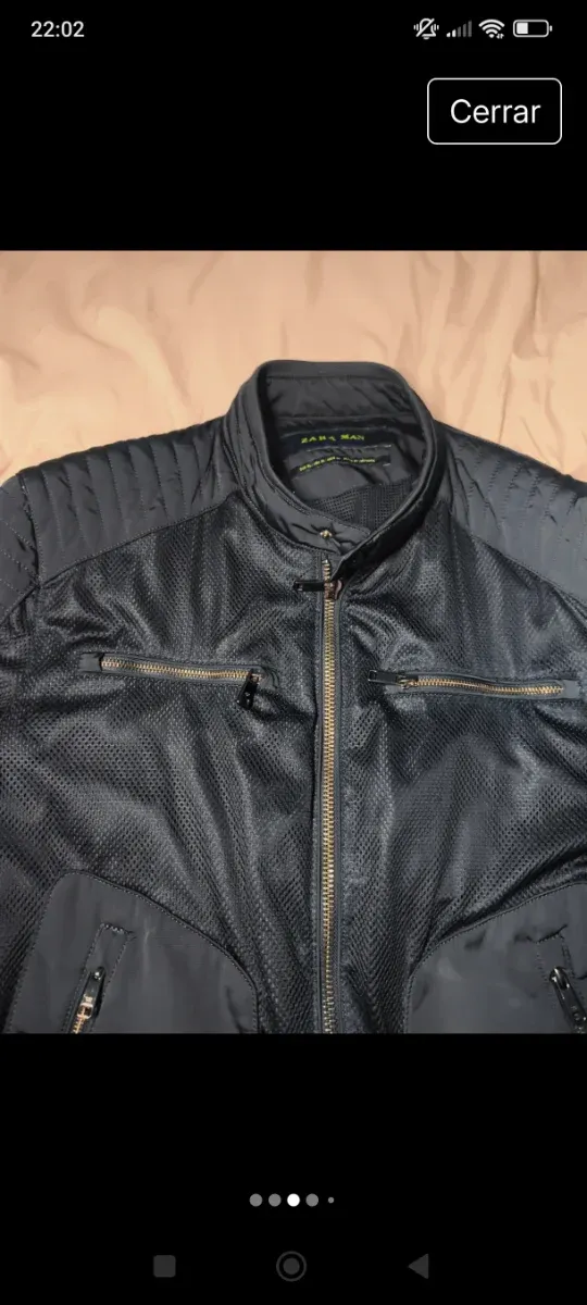 Chaqueta Zara Hombre azul oscuro y negro