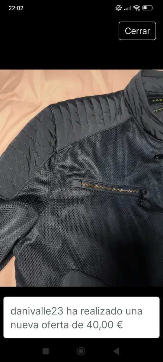 Chaqueta Zara Hombre azul oscuro y negro