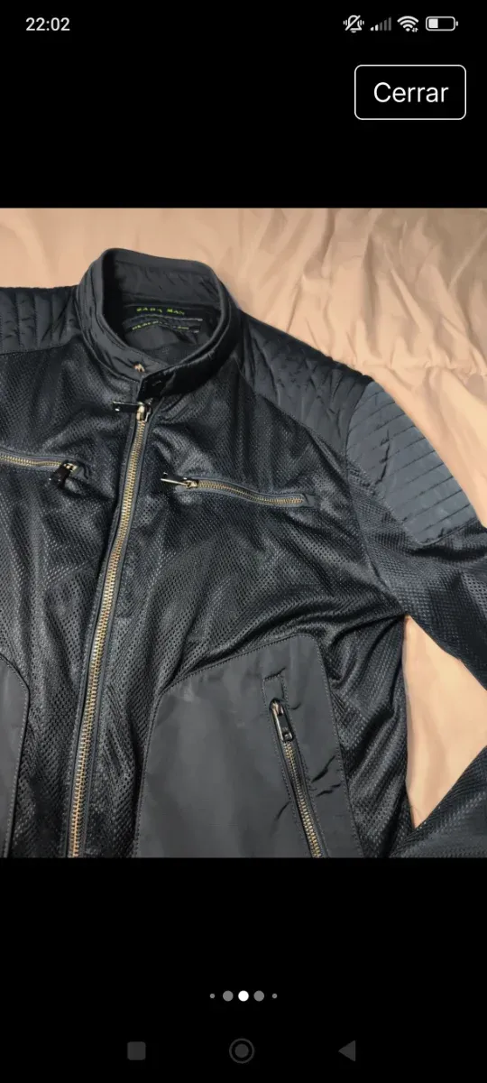 Chaqueta Zara Hombre azul oscuro y negro