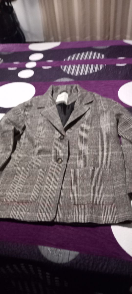 Chaqueta de vestir a cuadros mujer