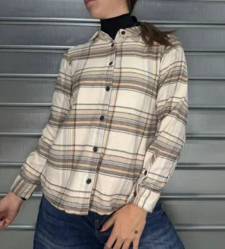 Camicia Patagonia Check Donna Beige/Brown