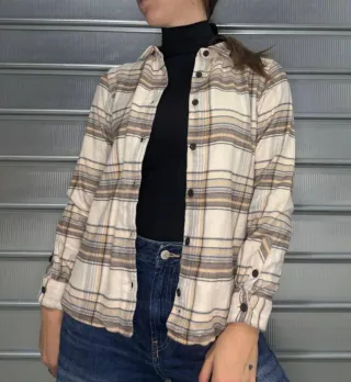Camicia Patagonia Check Donna Beige/Brown