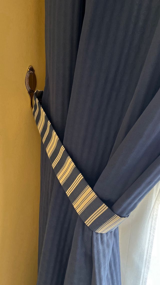 Cortinas rayas azul marino