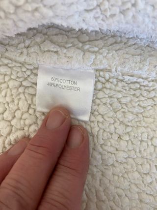 Felpa bianca imbottita con  cappuccio 12/13 anni