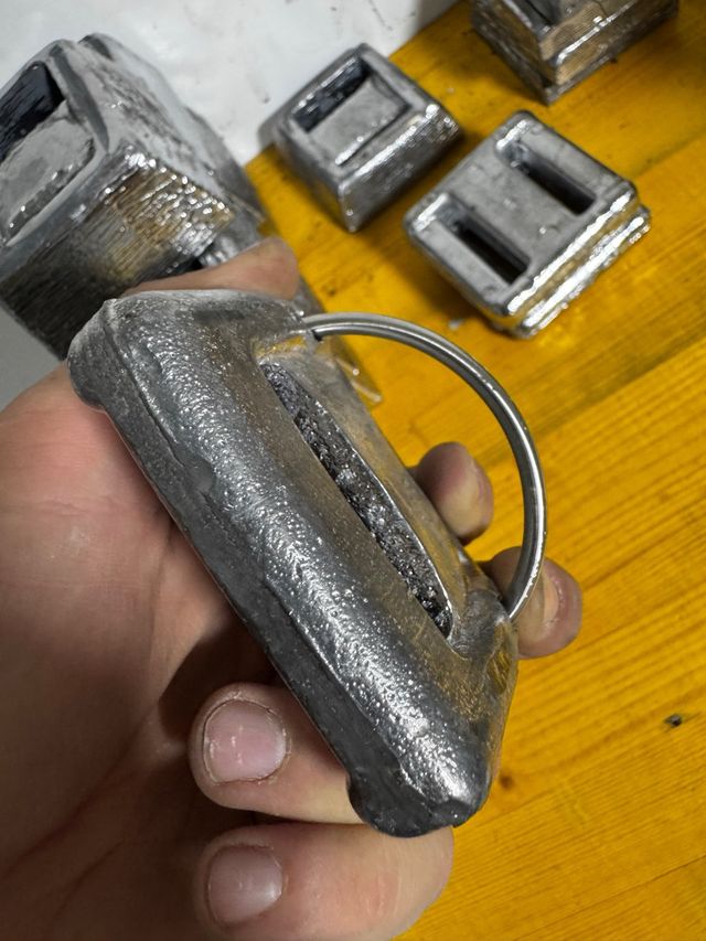 Plomo lastre buceo apnea con anilla