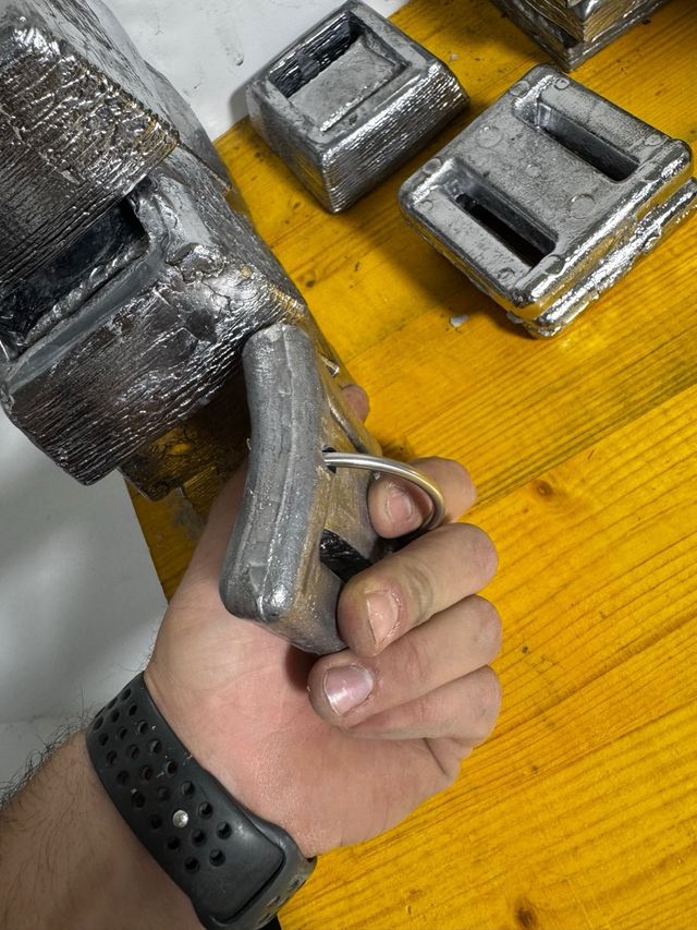 Plomo lastre buceo apnea con anilla