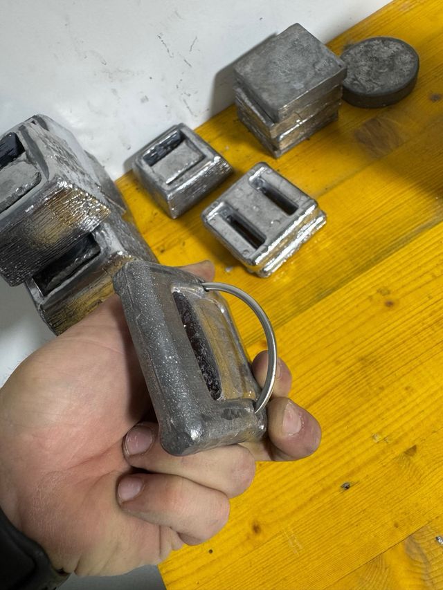 Plomo lastre buceo apnea con anilla