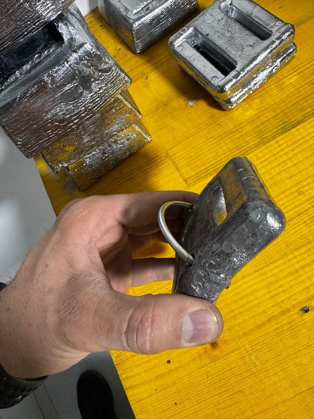 Plomo lastre buceo apnea con anilla