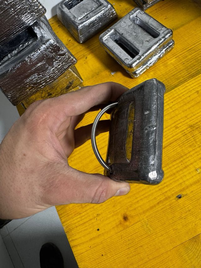 Plomo lastre buceo apnea con anilla