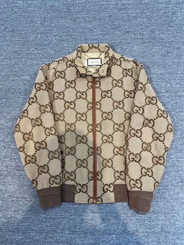 Chaqueta Gucci GG Monogram Beige y Marrón