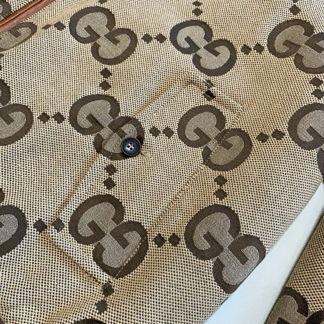Chaqueta Gucci GG Monogram Beige y Marrón