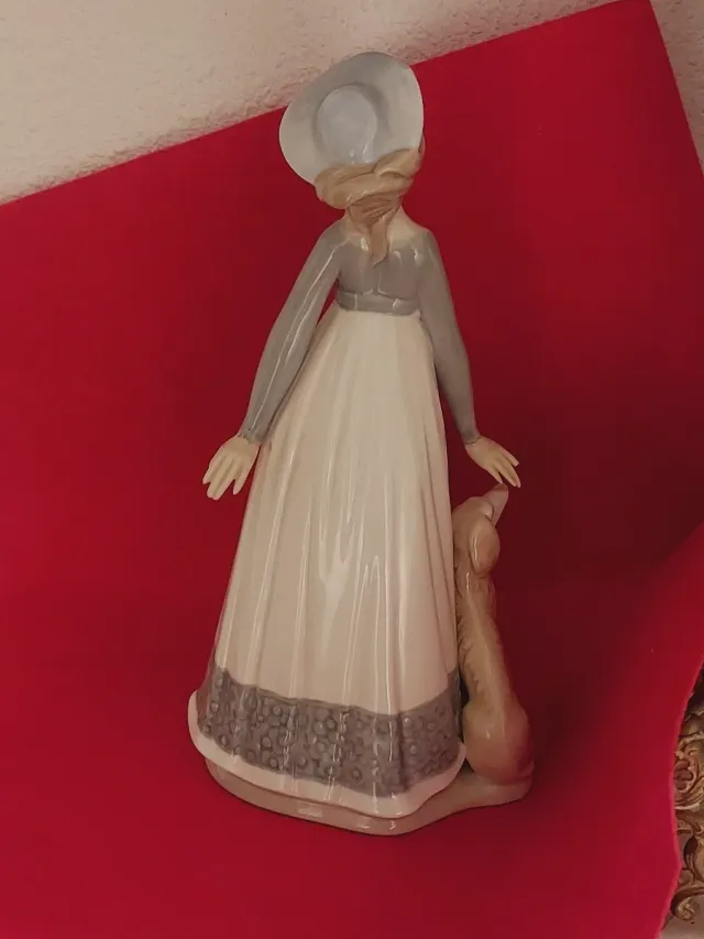 Figura vintage porcelana Castille porcelain mujer