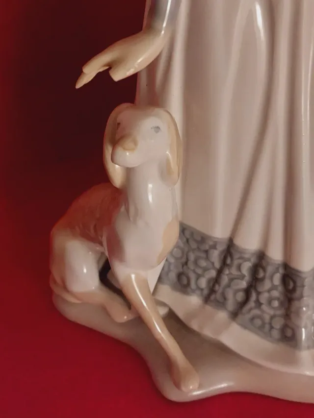 Figura vintage porcelana Castille porcelain mujer