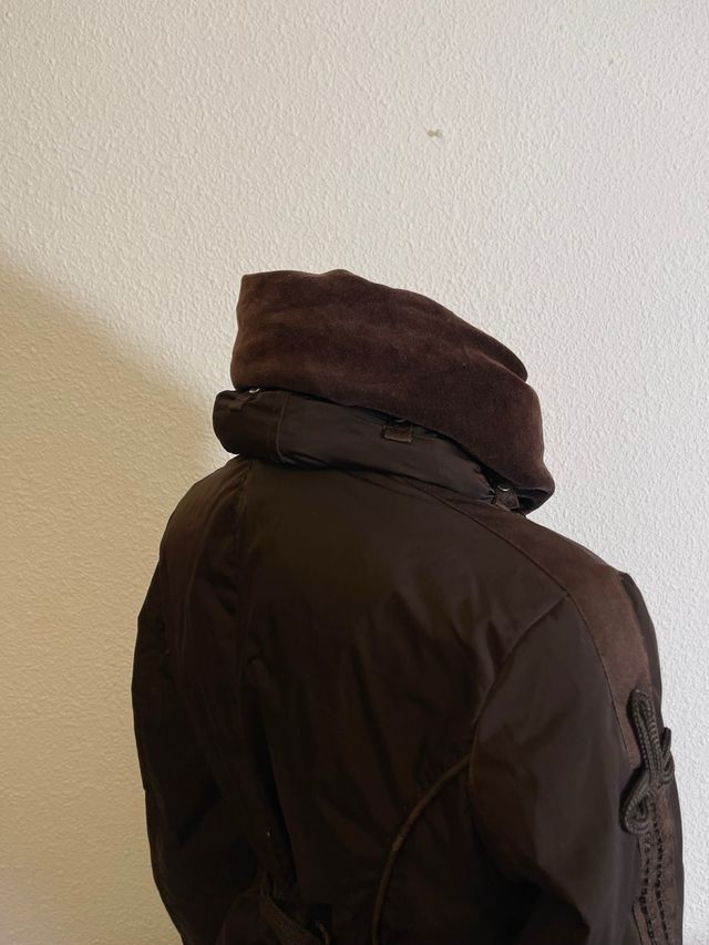 Abrigo Marithé François Girbaud Plumas Marrón