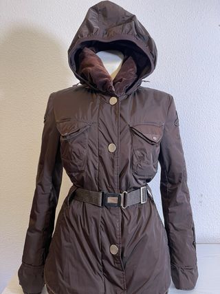 Abrigo Marithé François Girbaud Plumas Marrón