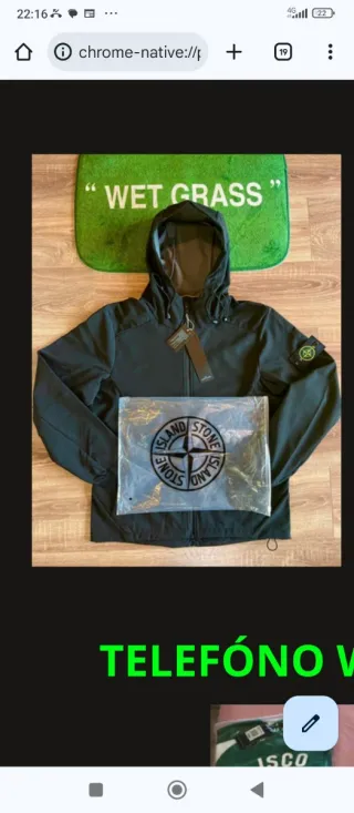 Chaqueta Cortavientos Stone Island de color negro 