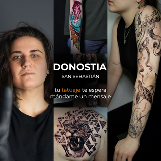 Tatuaje color y blanco y negro. Tattoo y cover up.