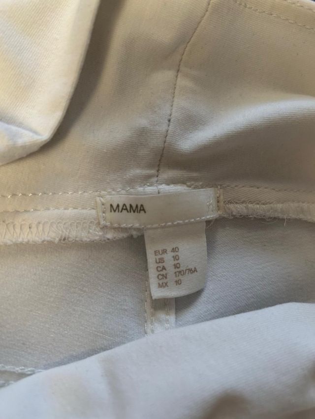 Pantalón premamá H&M blanco