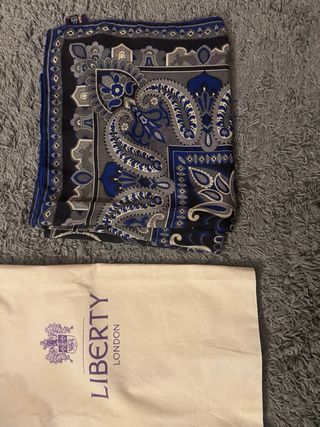 Bolso Liberty Negro y Azul Nuevo