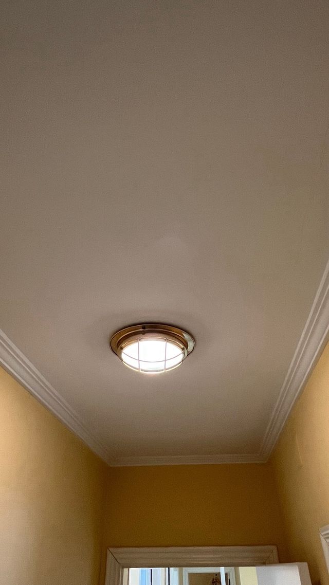 Lámpara Techo Náutica Dorada