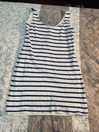 Vestido Rayas Azul y Blanco