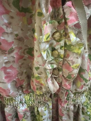 Vestido Highly Preppy floral verde y rosa
