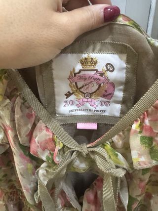 Vestido Highly Preppy floral verde y rosa