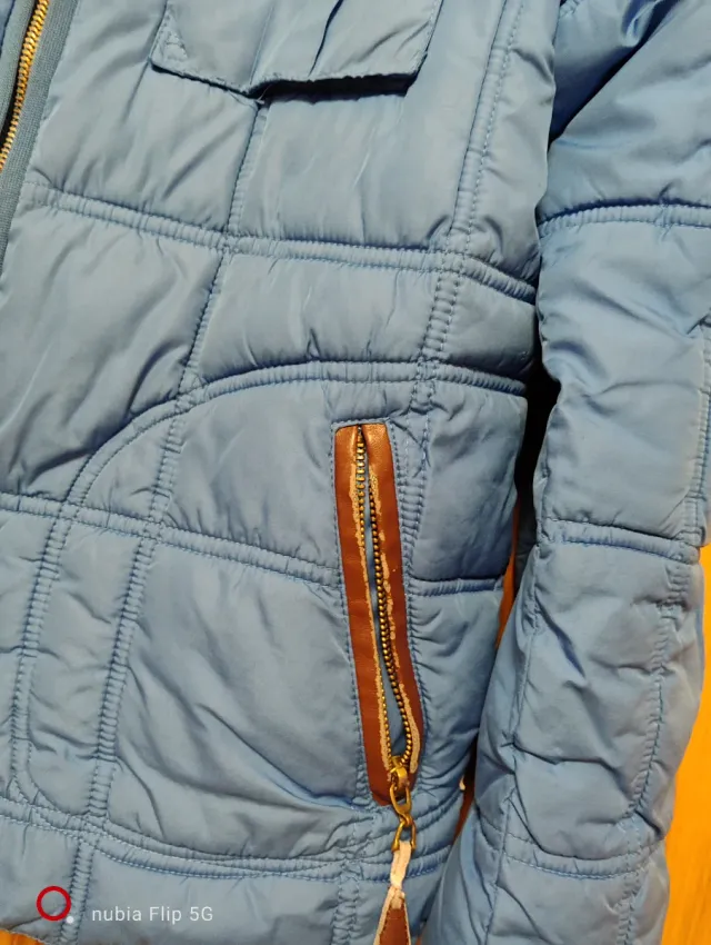 Chaqueta acolchada azul niño talla 12