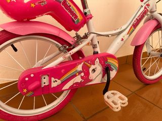 Bicicleta Infantil Unicornio Rosa de 4 a 7 años
