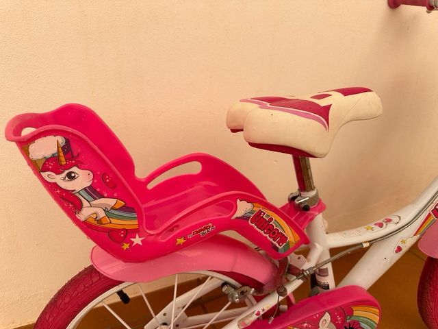 Bicicleta Infantil Unicornio Rosa de 4 a 7 años