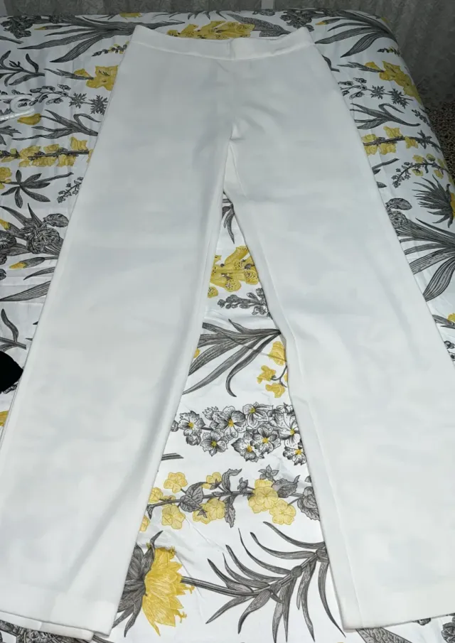 Pantalón blanco Zara Talla M