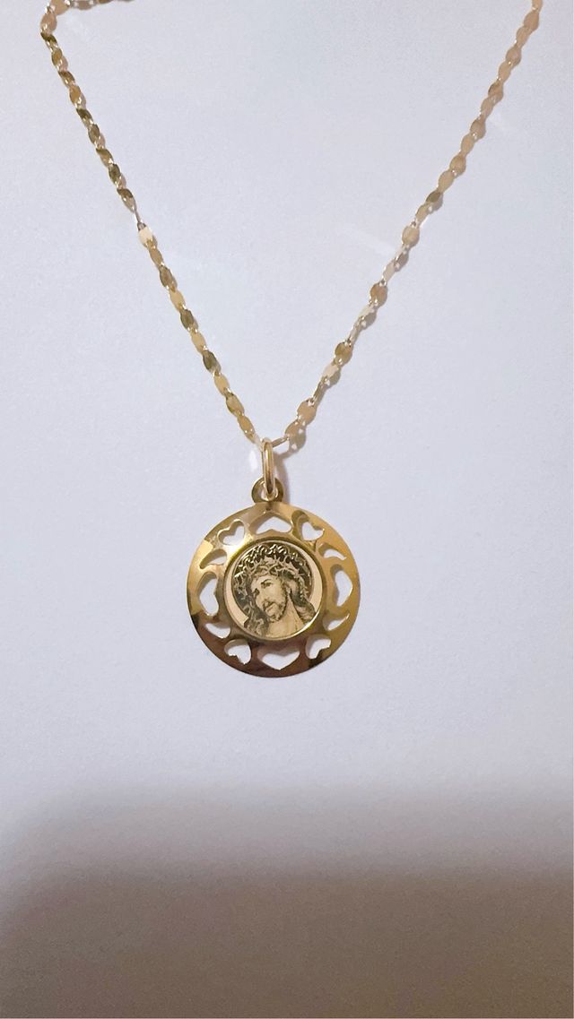 Collana Oro 18kt 750 con Volto di Gesù