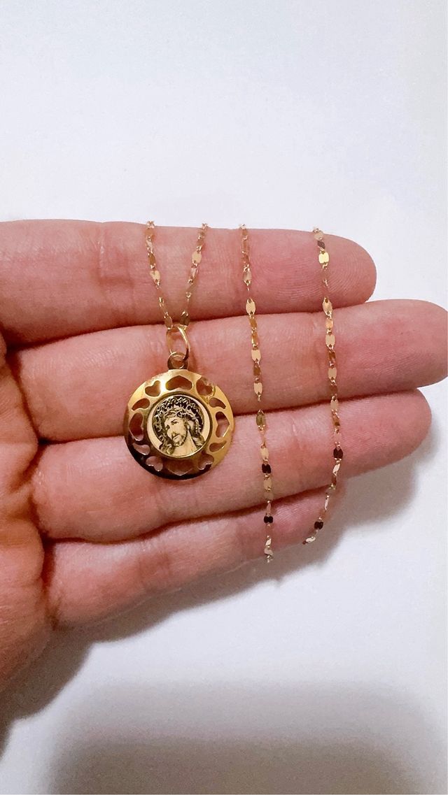Collana Oro 18kt 750 con Volto di Gesù