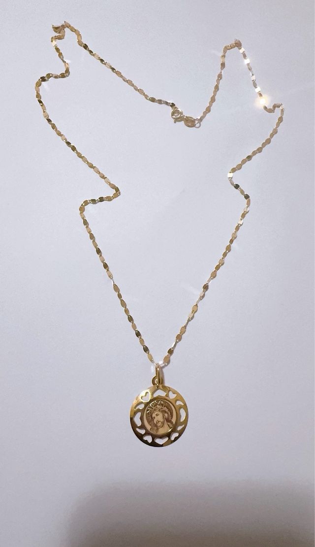 Collana Oro 18kt 750 con Volto di Gesù