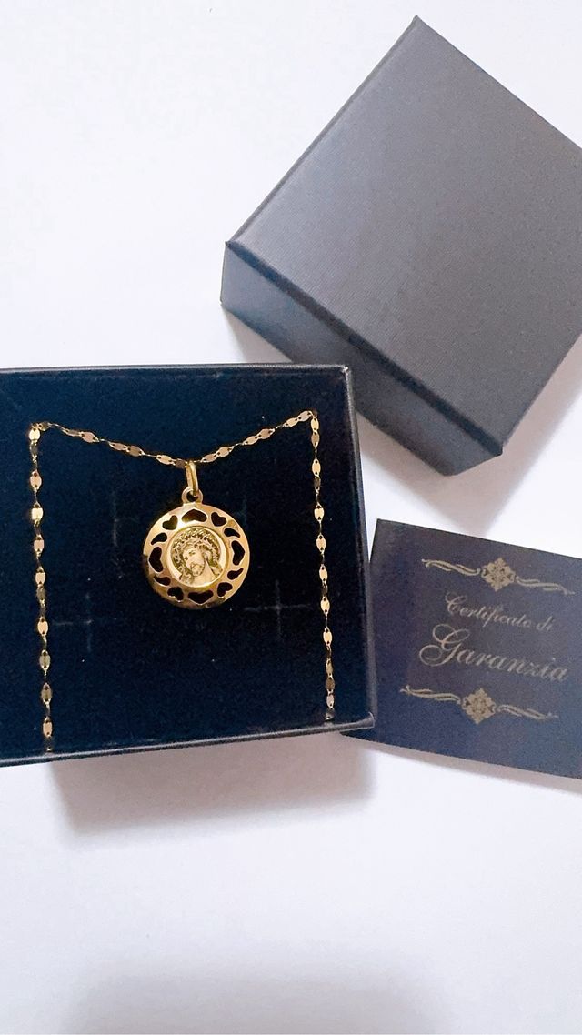 Collana Oro 18kt 750 con Volto di Gesù