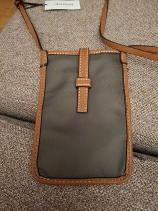 Bolso bandolera pequeño Tintoretto marrón y verde.