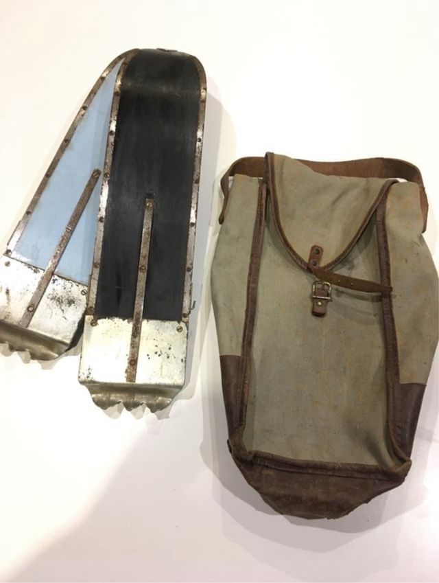 Mini esquís vintage metálicos años 60