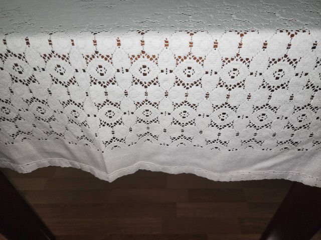 Mantel decorativo de tela blanco