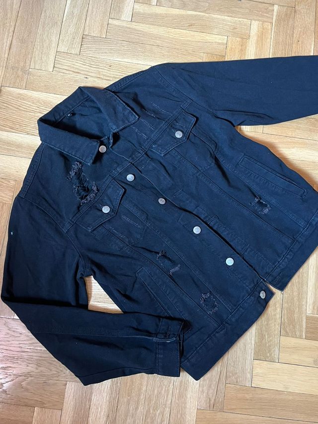 Cazadora Vaquera Negra Talla S