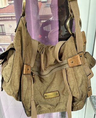 Bolso Bandolera Sequoia Paris Nylon Piel