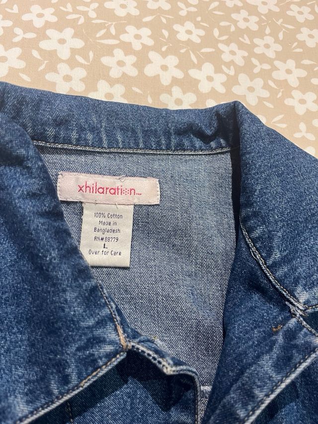 Cazadora tejana azul talla L 100% algodón