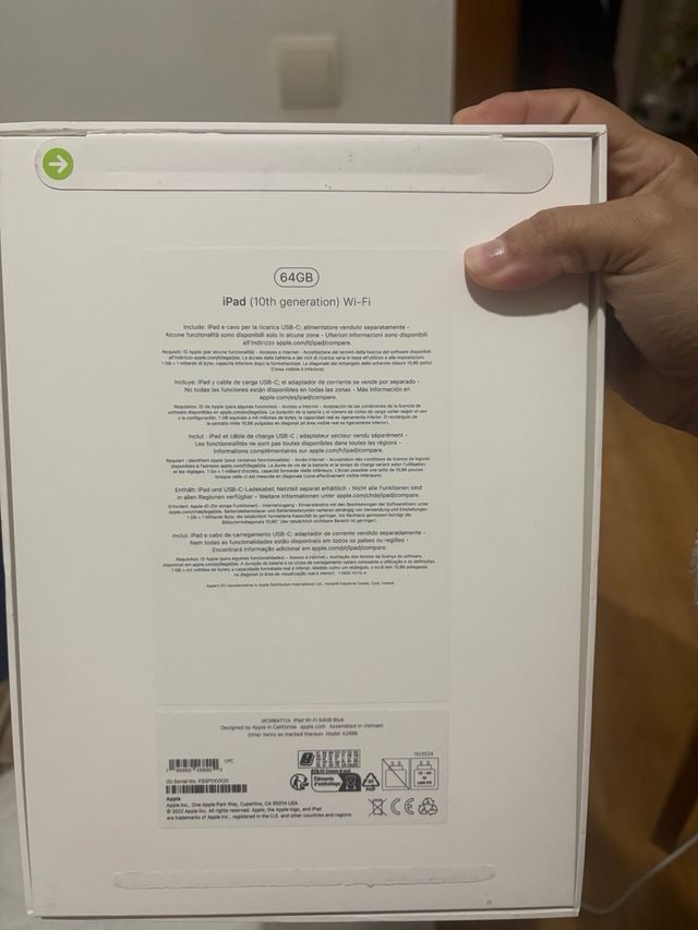 APPLE IPAD 10.9” 10.GEN WIFI 64GB