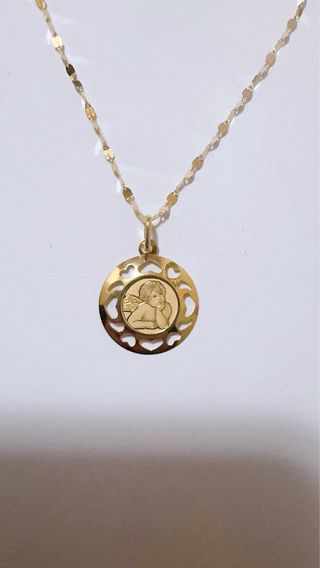 Collana con angioletto in oro giallo 18kt 750