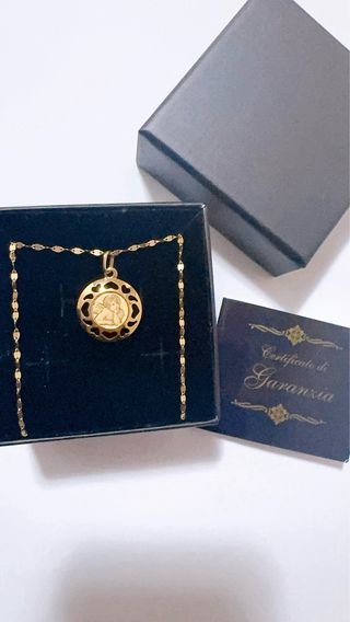 Collana con angioletto in oro giallo 18kt 750