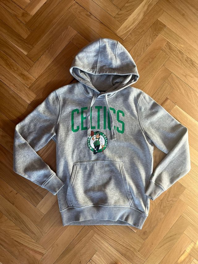 Sudadera Celtics New Era Gris y Verde Talla XS