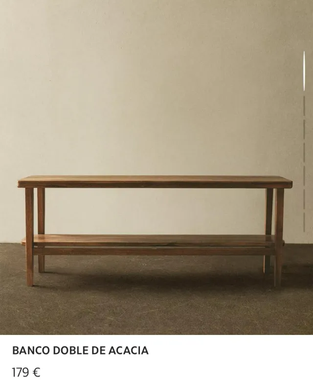 Banco doble acacia ZARA HOME