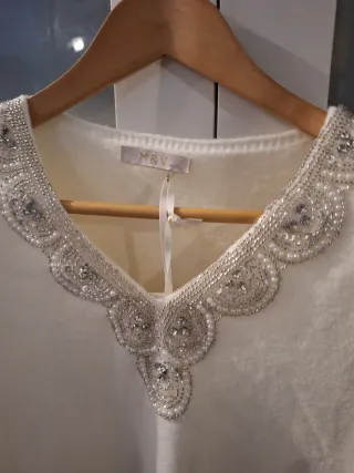 Jersey M&Co crudo con pedrería