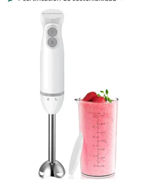 Batidora de mano blanca