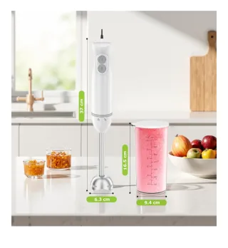 Batidora de mano blanca