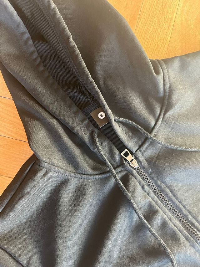 Sudadera Negra Cremallera Talla S